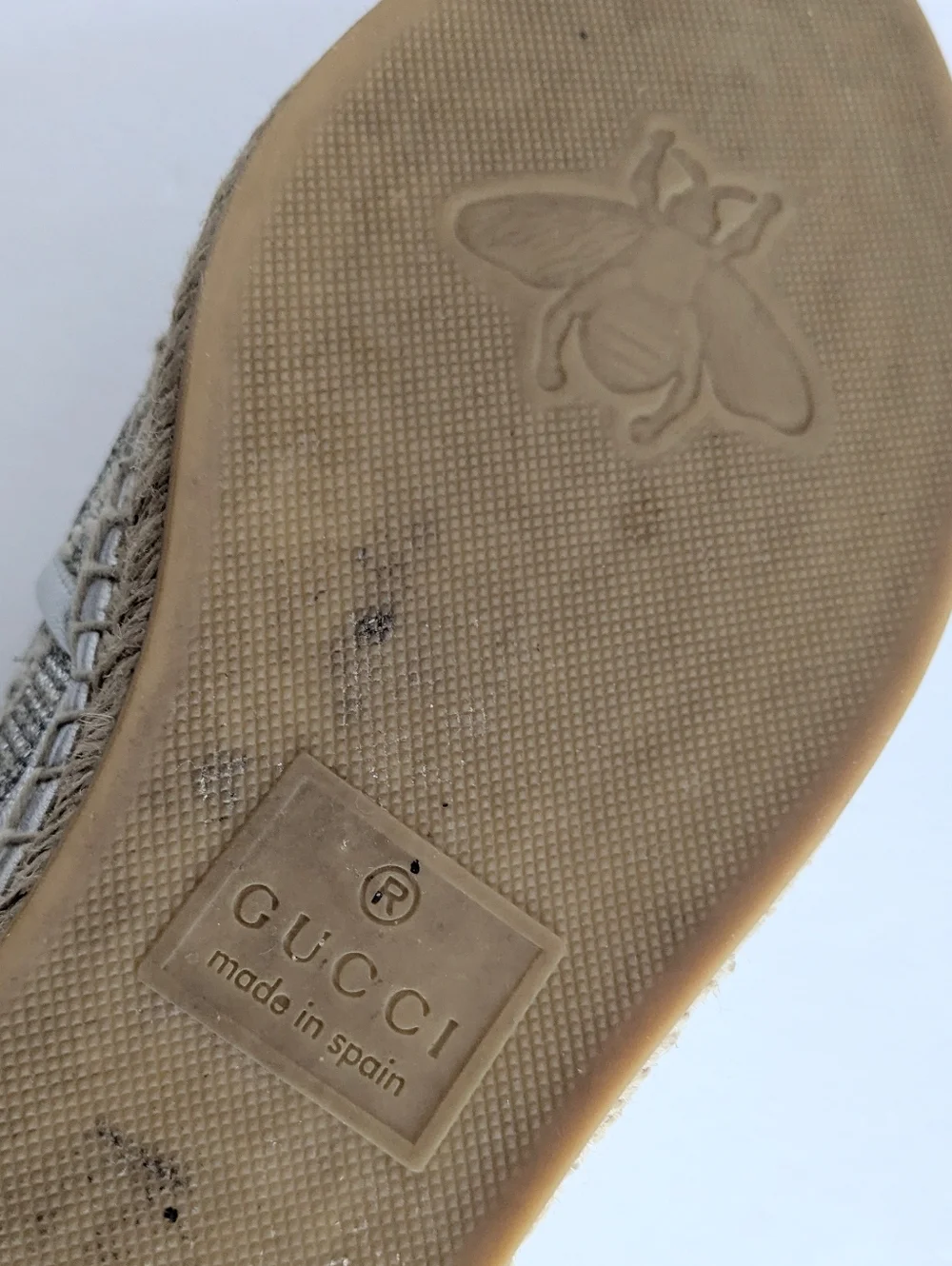 Gucci Gg Signature Heritage Logo Espadrilles Size 39